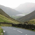 Looking downhill from Kirkstone Pass summit