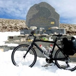 Time for reflection next to Tom Simpsons memorial just 1km from the summit